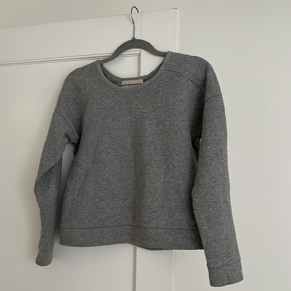 Ann Taylor Loft Grey Sweatshirt / Sweater %100 cotton Extra Small